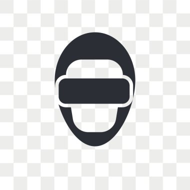 Saydam arka plan üzerinde kask logo kavramı izole kask vektör simgesi