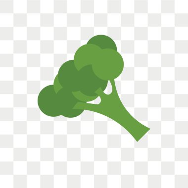 Saydam arka plan üzerinde brokoli logo kavramı izole brokoli vektör simgesi