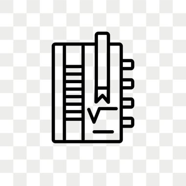 Şeffaf arka plan, logo kavramı matematik kitap izole matematik kitap vektör simgesi