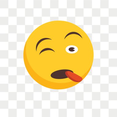 Saydam arka plan üzerinde Wink logo kavramı izole wink vektör simgesi