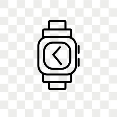 Saydam arka plan üzerinde akıllı izle logo concept izole akıllı izle vektör simgesi