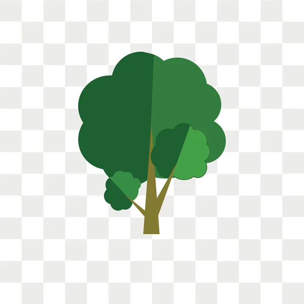Vector Trädikon Isolerad Transparent Bakgrund Tree Logotyp Koncept — Stock vektor