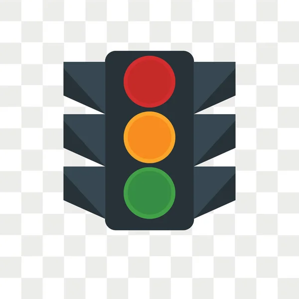 Vector Verkeerslichtpictogram Geïsoleerd Transparante Achtergrond Verkeerslicht Logo Concept — Stockvector