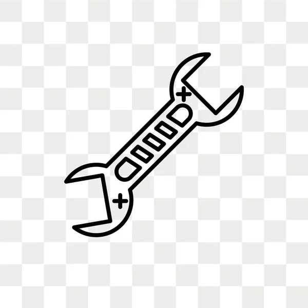 Spanner vector icon isolated on transparent background, Spanner logo concept