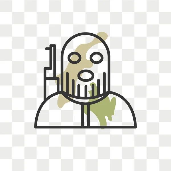 Піктограма Терористичного Вектора Ізольована Прозорому Фоні Концепція Логотипу Терориста — стоковий вектор