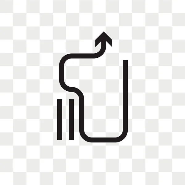 Omhoog Vector Pijlpictogram Geïsoleerd Transparante Achtergrond Pijl Logo Concept — Stockvector