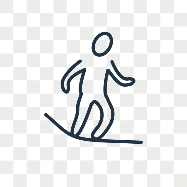 Icône Vectorielle Surf Isolée Sur Fond Transparent Concept Logo Surf — Image vectorielle