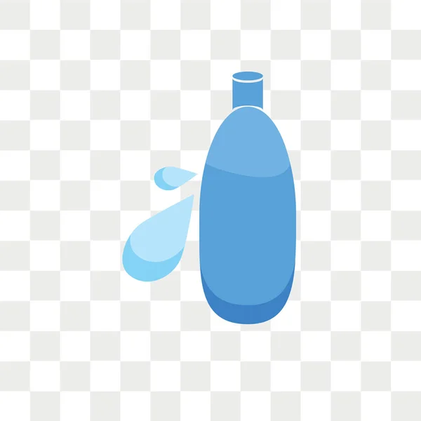 Icono Vector Botella Agua Aislado Sobre Fondo Transparente Concepto Logotipo — Archivo Imágenes Vectoriales