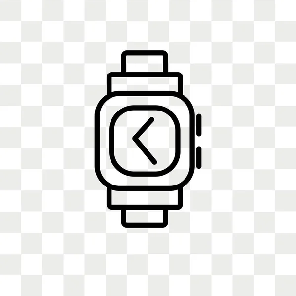 Slimme Horloge Vector Pictogram Geïsoleerd Transparante Achtergrond Smart Watch Logo — Stockvector