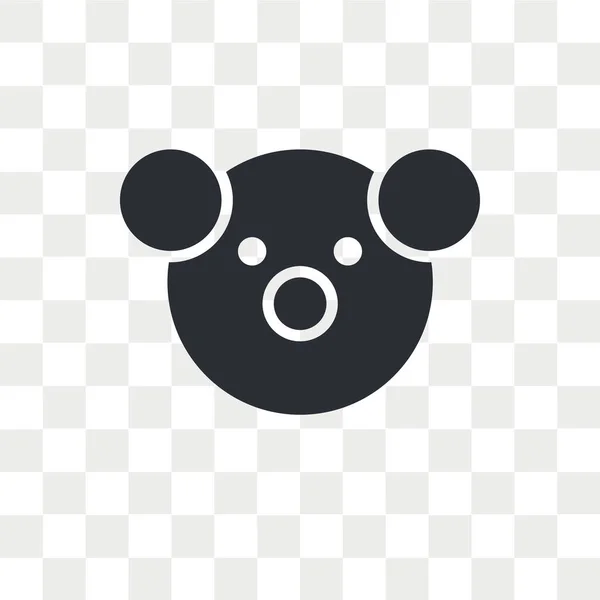 Oso Icono Vectorial Aislado Sobre Fondo Transparente Concepto Logotipo Oso — Vector de stock