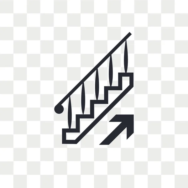 階段ベクトルのアイコンが透明な背景 階段ロゴのコンセプトに分離 — ストックベクタ