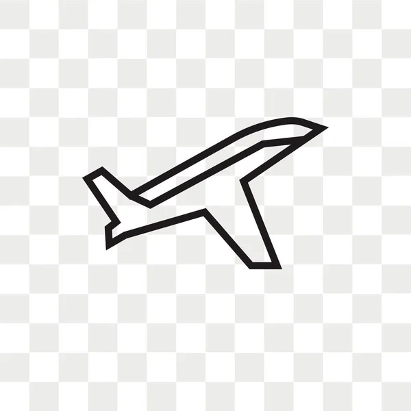 Flugzeug Vektor Symbol Isoliert Auf Transparentem Hintergrund Flugzeug Logo Konzept — Stockvektor