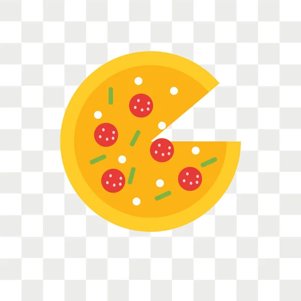 Icono Vector Pizza Aislado Sobre Fondo Transparente Concepto Logotipo Pizza — Archivo Imágenes Vectoriales