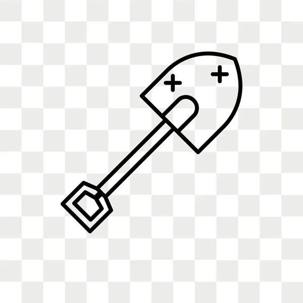 Лопата Векторної Icon Ізольовані Прозорим Фоном Лопата Логотип Концепція — стоковий вектор