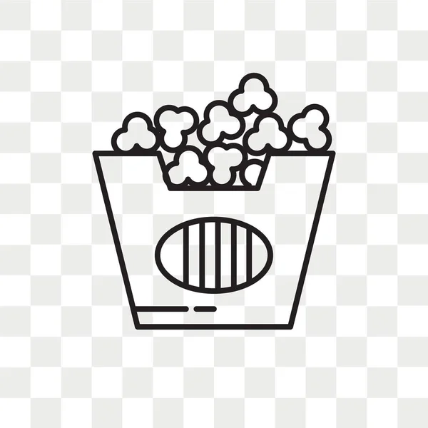 Icône Vectorielle Pop Corn Isolée Sur Fond Transparent Concept Logo — Image vectorielle