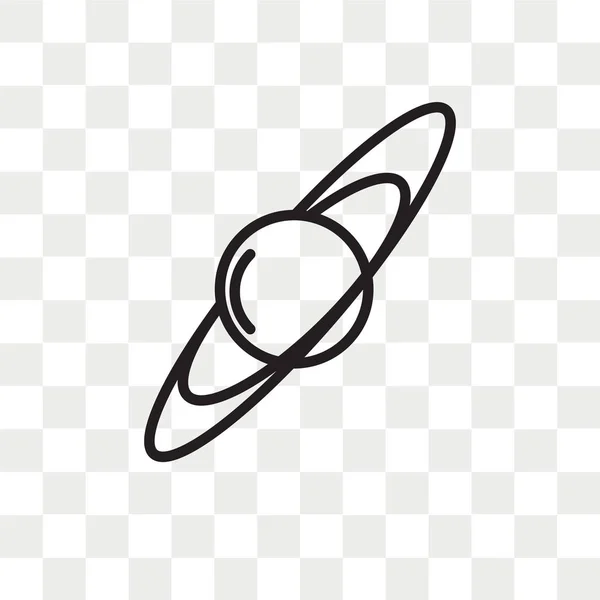 Saturn Wektor Ikona Białym Tle Przezroczystym Tle Koncepcja Logo Saturn — Wektor stockowy