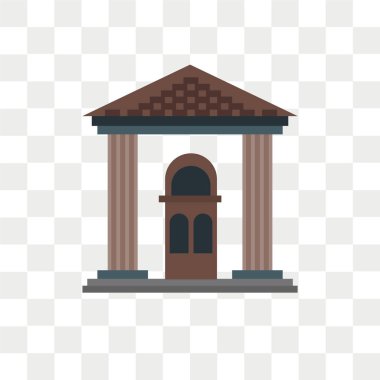 Saydam arka plan üzerinde müze logo kavramı izole Müzesi vektör simgesi