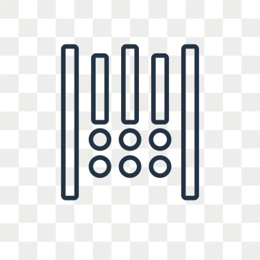 Saydam arka plan üzerinde çubuk grafik logo kavramı izole çubuk grafik vektör simgesi