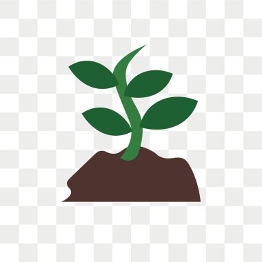 Saydam arka plan üzerinde toprak logo kavramı izole toprak vektör simgesi