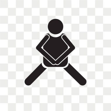 Saydam arka plan üzerinde Stretching logo kavramı izole Stretching vektör simgesi