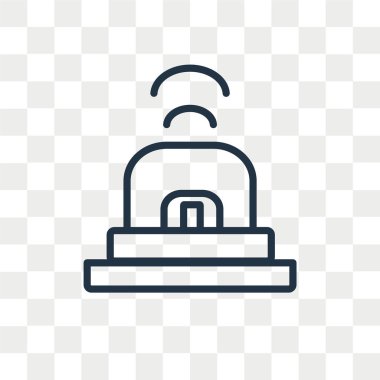 Saydam arka plan üzerinde Siren logosu kavramı izole Siren vektör simgesi