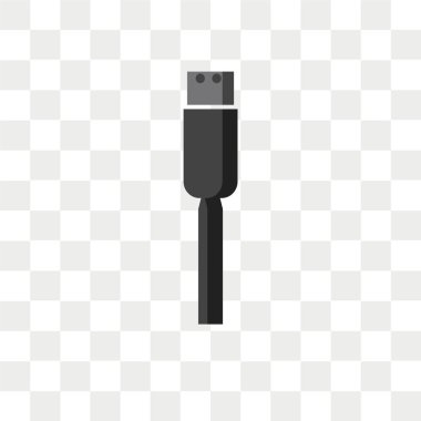 Saydam arka plan üzerinde kablosu logo kavramı izole kablosu vektör simgesi