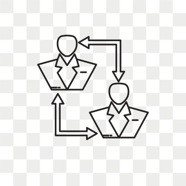 Saydam arka plan üzerinde ekip çalışması logo kavramı izole ekip çalışması vektör simgesi