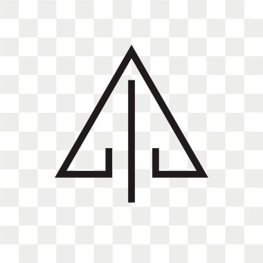 Yukarı ok vektör simgesi ok logo kavramı kadar şeffaf arka plan üzerinde izole