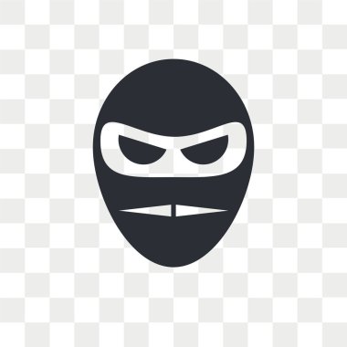 Şeffaf arka plan, maske logo kavramı izole maske vektör simgesi