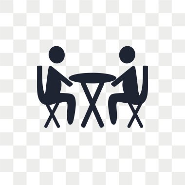 Saydam arka plan üzerinde restoran logo kavramı izole Restoran vektör simgesi