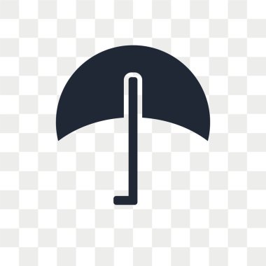 Saydam arka plan üzerinde şemsiye logo kavramı izole şemsiye vektör simgesi