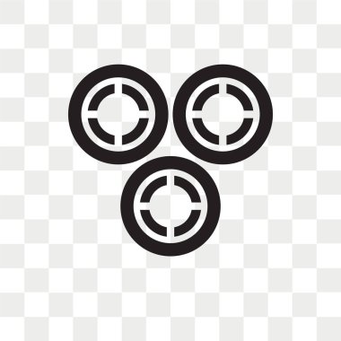 Saydam arka plan üzerinde daire logo kavramı izole daire vektör simgesi