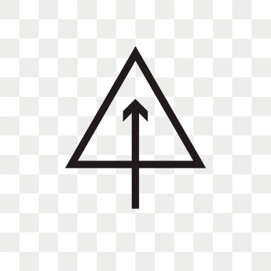 Yukarı ok vektör simgesi ok logo kavramı kadar şeffaf arka plan üzerinde izole