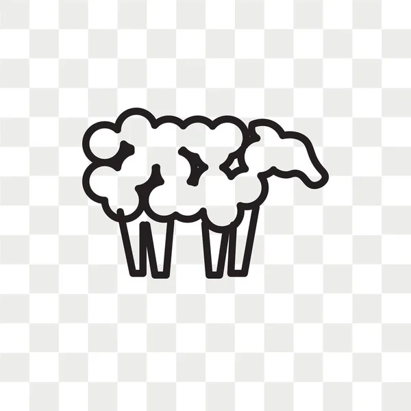 Піктограма Вектора Вівці Ізольована Прозорому Фоні Концепція Логотипу Вівці — стоковий вектор