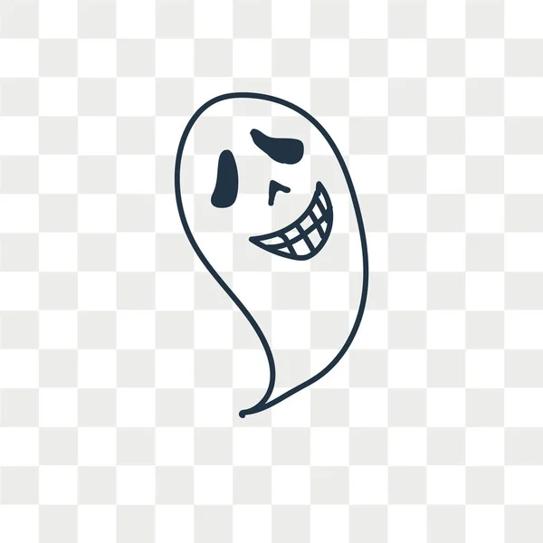 Ícone Vetor Fantasma Isolado Fundo Transparente Conceito Logotipo Fantasma — Vetor de Stock