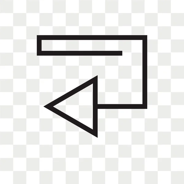 Icona Vettoriale Freccia Sinistra Isolata Sfondo Trasparente Concetto Logo Freccia — Vettoriale Stock