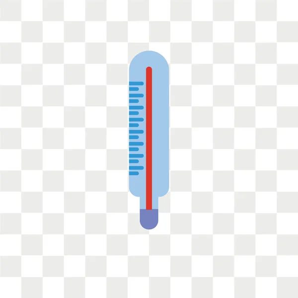 Icône Vectorielle Thermomètre Isolée Sur Fond Transparent Concept Logo Thermomètre — Image vectorielle