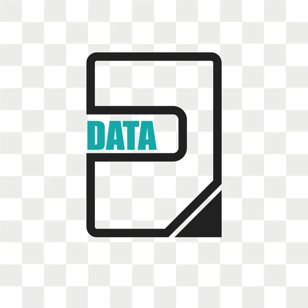 Datenseite Vektor Symbol Isoliert Auf Transparentem Hintergrund Datenseite Logo Konzept — Stockvektor