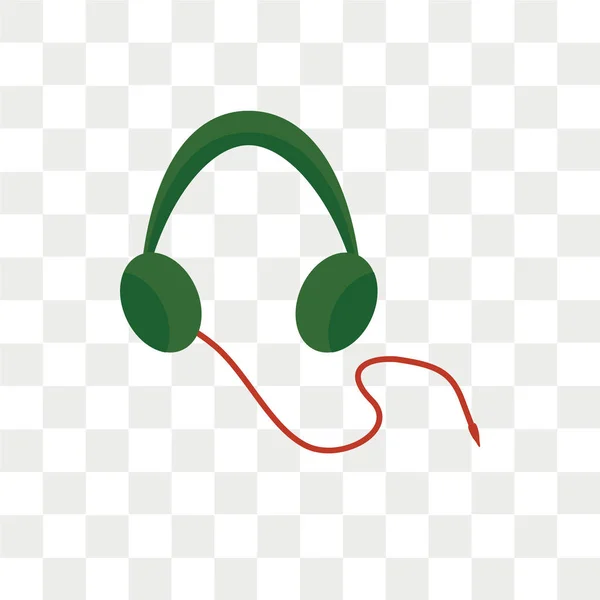 Auriculares Icono Vectorial Aislado Sobre Fondo Transparente Concepto Logotipo Auriculares — Archivo Imágenes Vectoriales