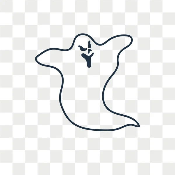 幽霊ベクトル アイコンが透明な背景 幽霊ロゴのコンセプトに分離 — ストックベクタ