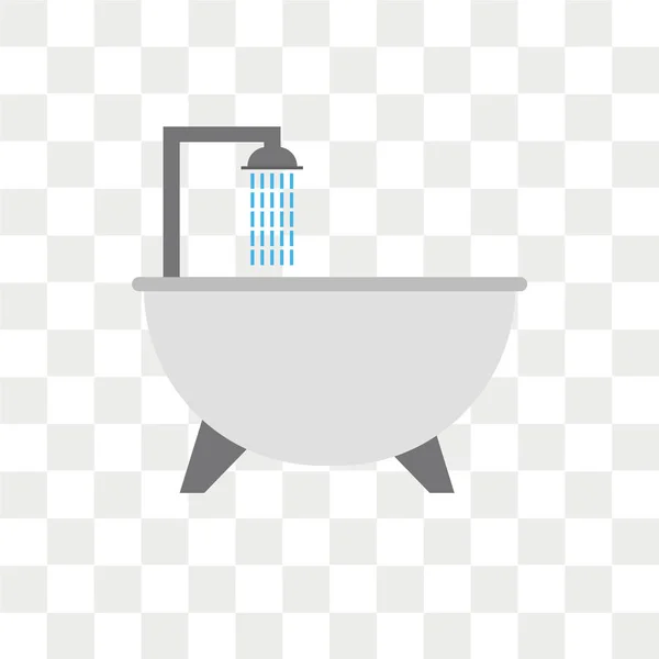 Shower Vector Icon Isolated Transparent Background Shower Logo Concept — Stockvector