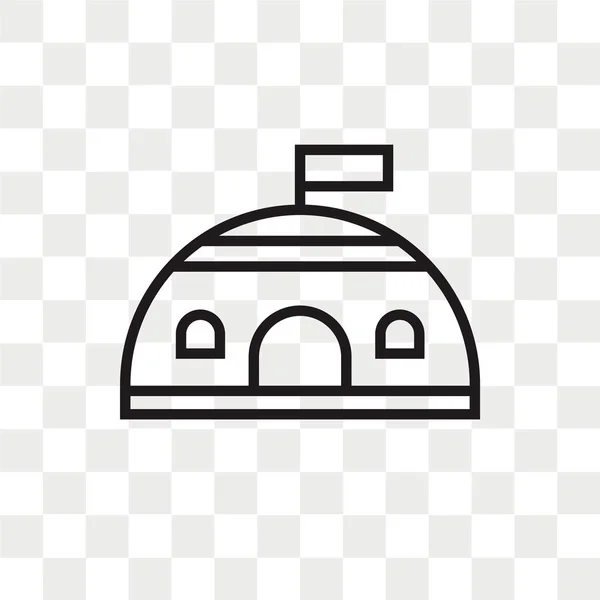在透明背景上隔离的地堡矢量图标 地堡徽标概念 — 图库矢量图片