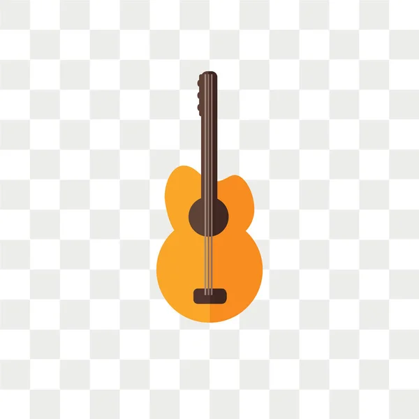 Gitaar Vector Pictogram Geïsoleerd Transparante Achtergrond Gitaar Logo Concept — Stockvector