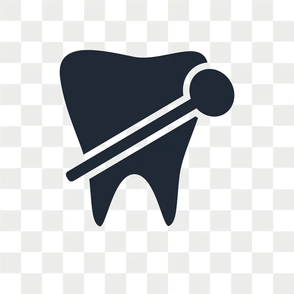 Icono Vector Dental Aislado Sobre Fondo Transparente Concepto Logotipo Dental — Archivo Imágenes Vectoriales