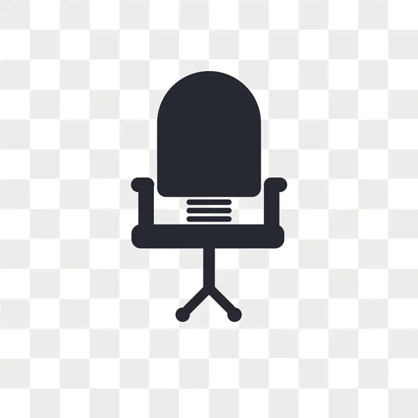 Biurko Krzesło Wektor Ikona Białym Tle Przezroczystym Tle Koncepcja Logo — Wektor stockowy