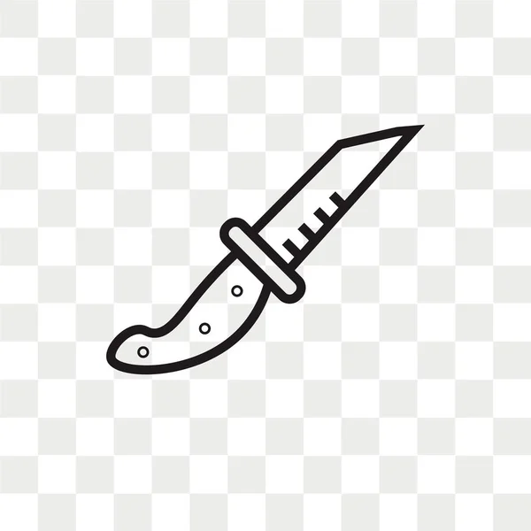 Kniv Vektor Ikonen Isolerad Transparent Bakgrund Kniv Logotyp Koncept — Stock vektor