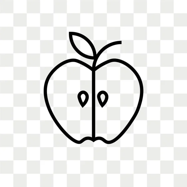 Icono Vector Apple Aislado Sobre Fondo Transparente Concepto Logotipo Apple — Vector de stock