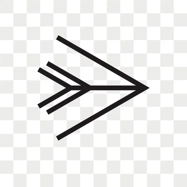 Högerpilen Vektor Ikonen Isolerad Transparent Bakgrund Högerpilen Logotyp Koncept — Stock vektor