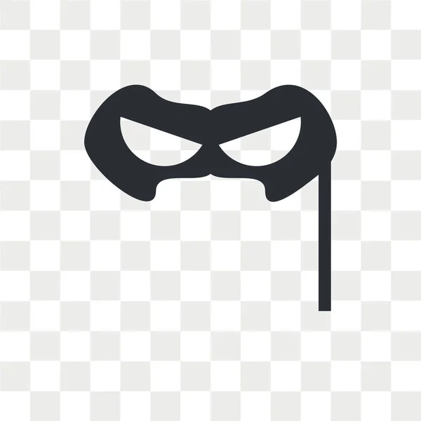 Şeffaf Arka Plan Maske Logo Kavramı Izole Maske Vektör Simgesi — Stok Vektör