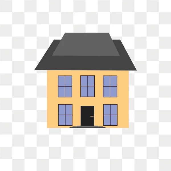 Ícone Vetorial Casa Isolado Fundo Transparente Conceito Logotipo Casa — Vetor de Stock